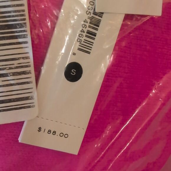 NWT Aqua Cashmere Sweater Bright Hot Pink Ti Amo Heart Crew Neck Size S - Picture 4 of 10